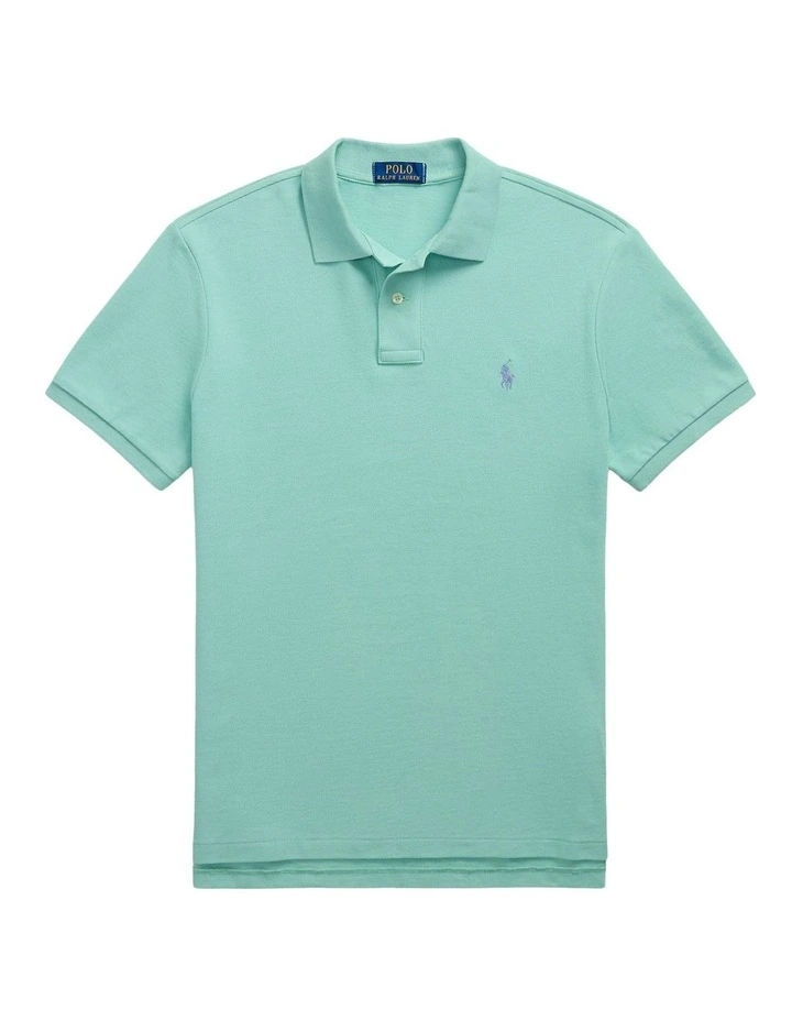 The Iconic Mesh Polo Shirt in Green image 4