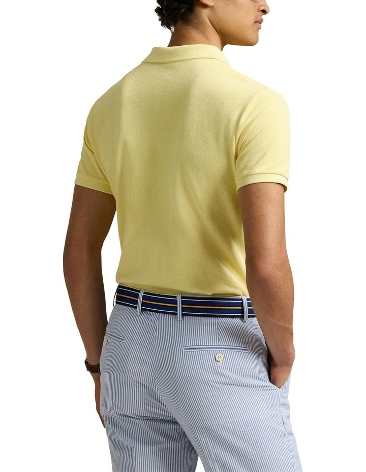 The Iconic Mesh Polo Shirt in Yellow image 2