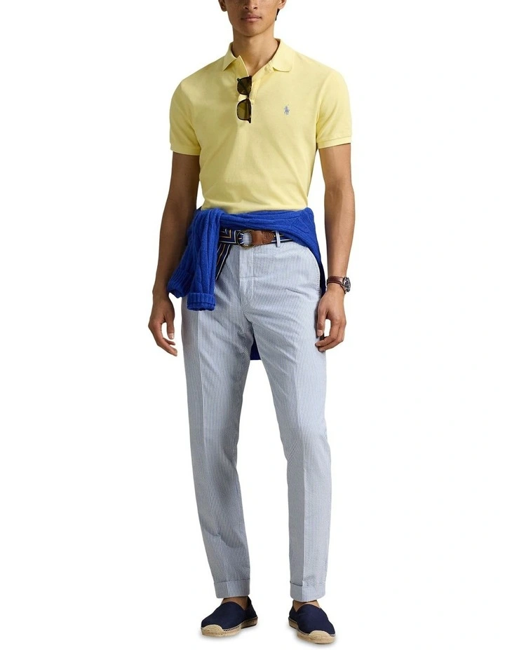 The Iconic Mesh Polo Shirt in Yellow image 3