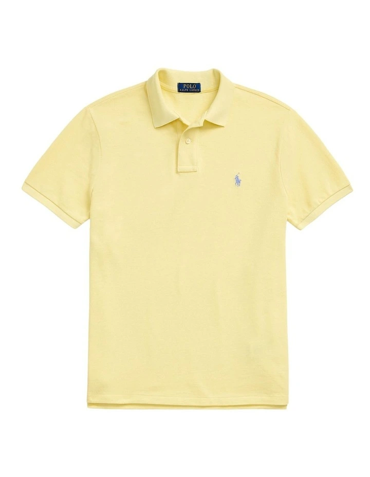 The Iconic Mesh Polo Shirt in Yellow image 4