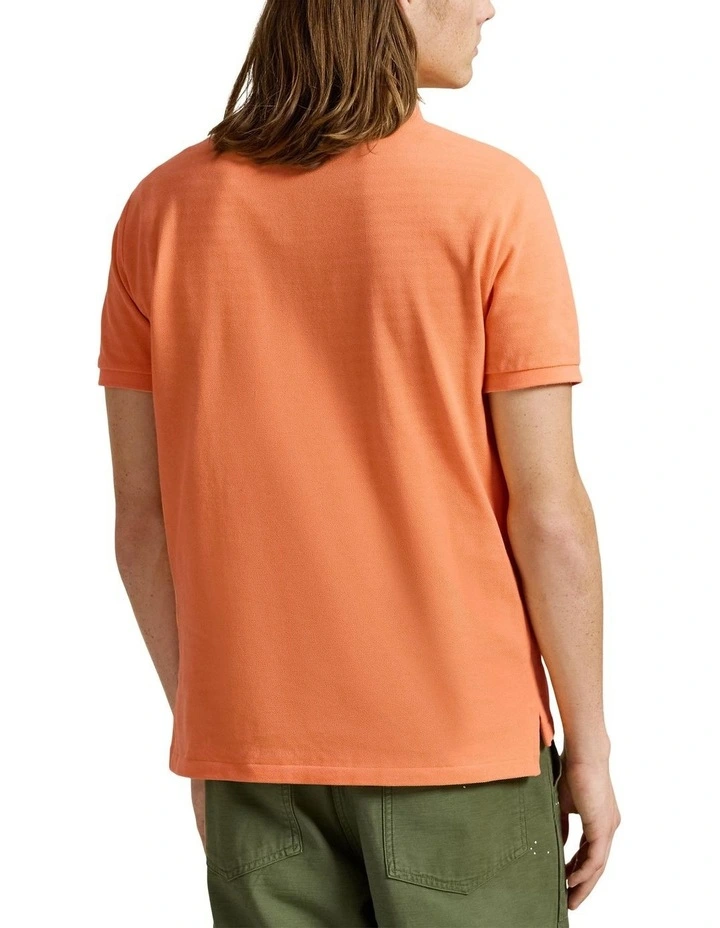 The Iconic Mesh Polo Shirt in Orange image 2