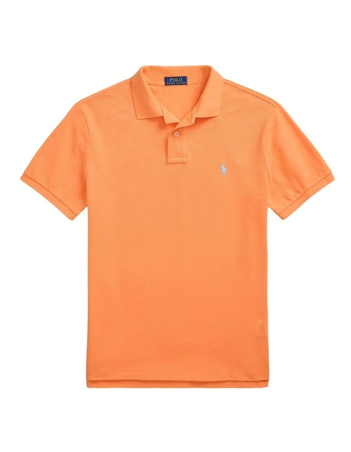The Iconic Mesh Polo Shirt in Orange image 4