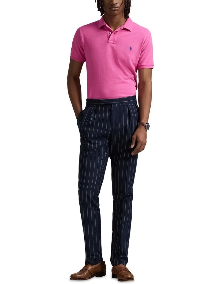 The Iconic Mesh Polo Shirt in Pink image 3