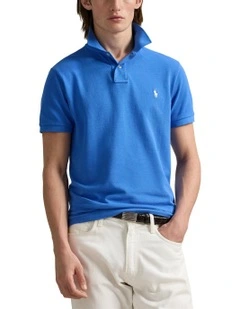 The Iconic Mesh Polo Shirt in Blue