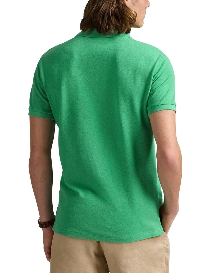 The Iconic Mesh Polo Shirt in Green image 2