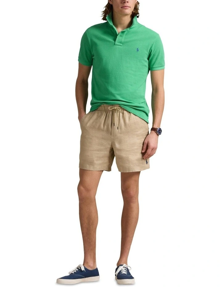 The Iconic Mesh Polo Shirt in Green image 3