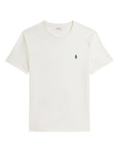 Custom Slim Fit Jersey Crewneck T-shirt in Beige