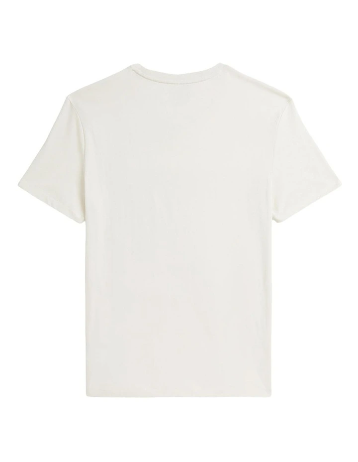 Custom Slim Fit Jersey Crewneck T-shirt in Beige image 2