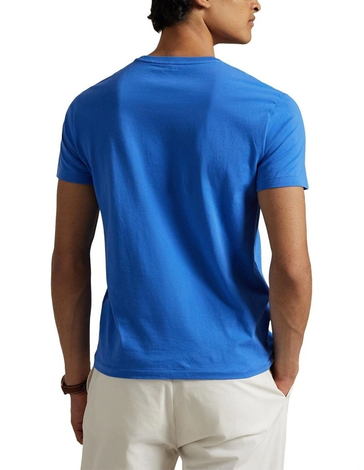 Custom Slim Fit Jersey Crewneck T-shirt in Blue image 2