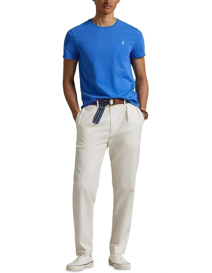 Custom Slim Fit Jersey Crewneck T-shirt in Blue image 3