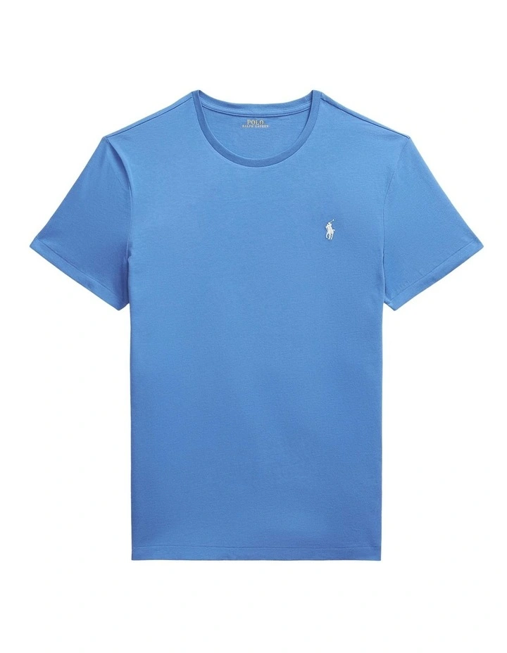 Custom Slim Fit Jersey Crewneck T-shirt in Blue image 4