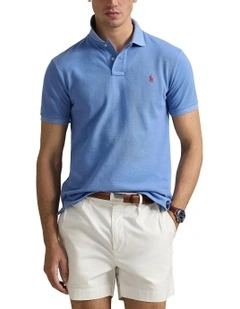 The Iconic Mesh Polo Shirt in Blue