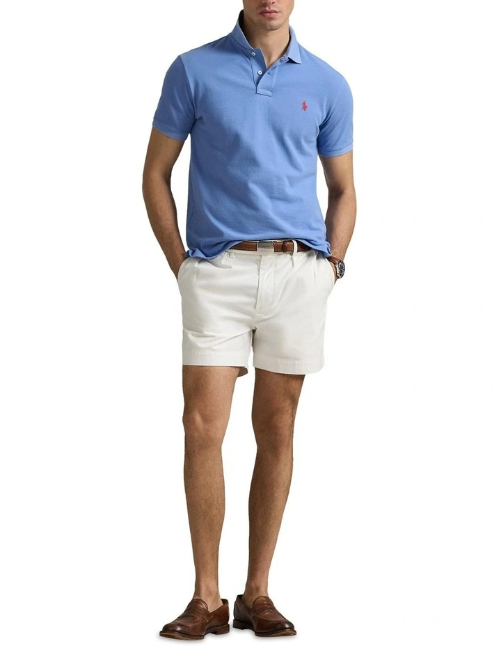 The Iconic Mesh Polo Shirt in Blue image 3