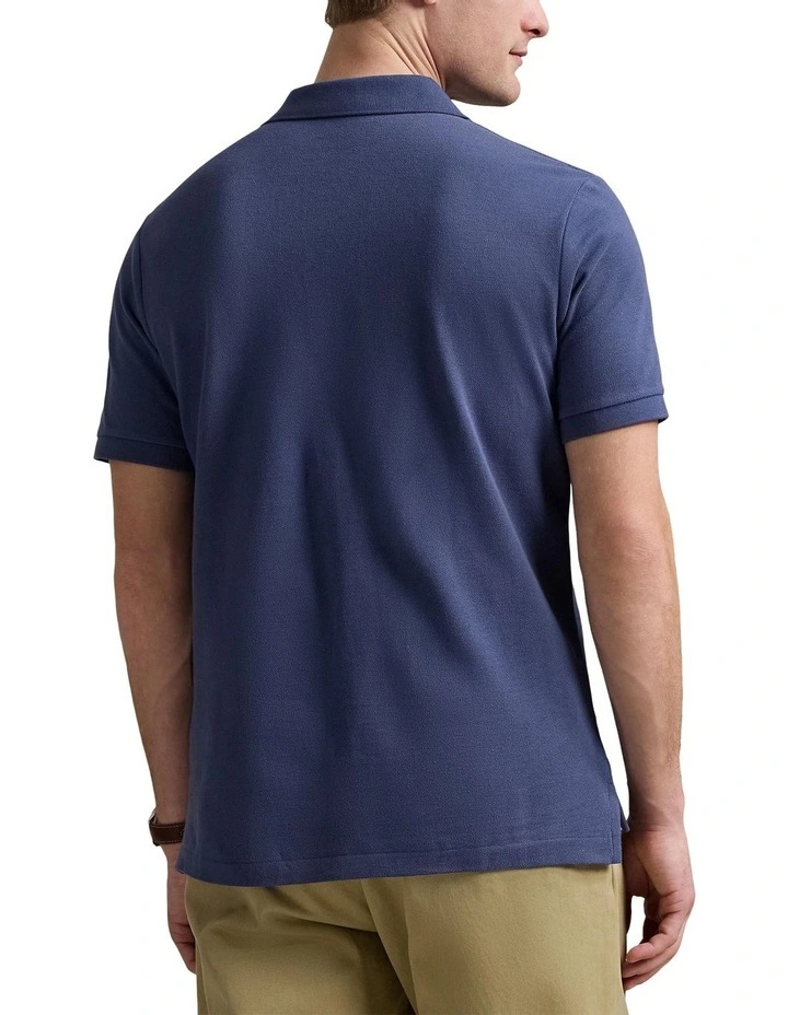 The Iconic Mesh Polo Shirt in Blue image 2
