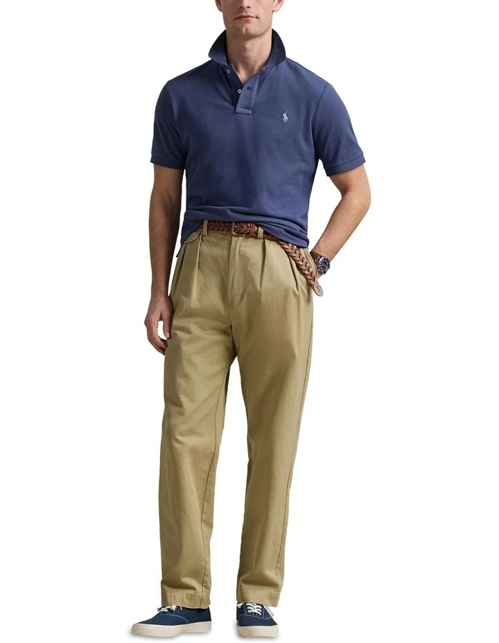 The Iconic Mesh Polo Shirt in Blue image 3