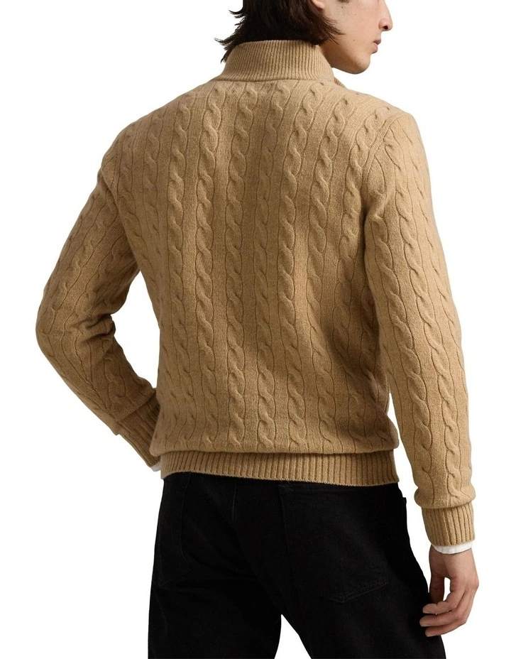 Lunar New Year Cable-Knit Sweater in Brown image 2