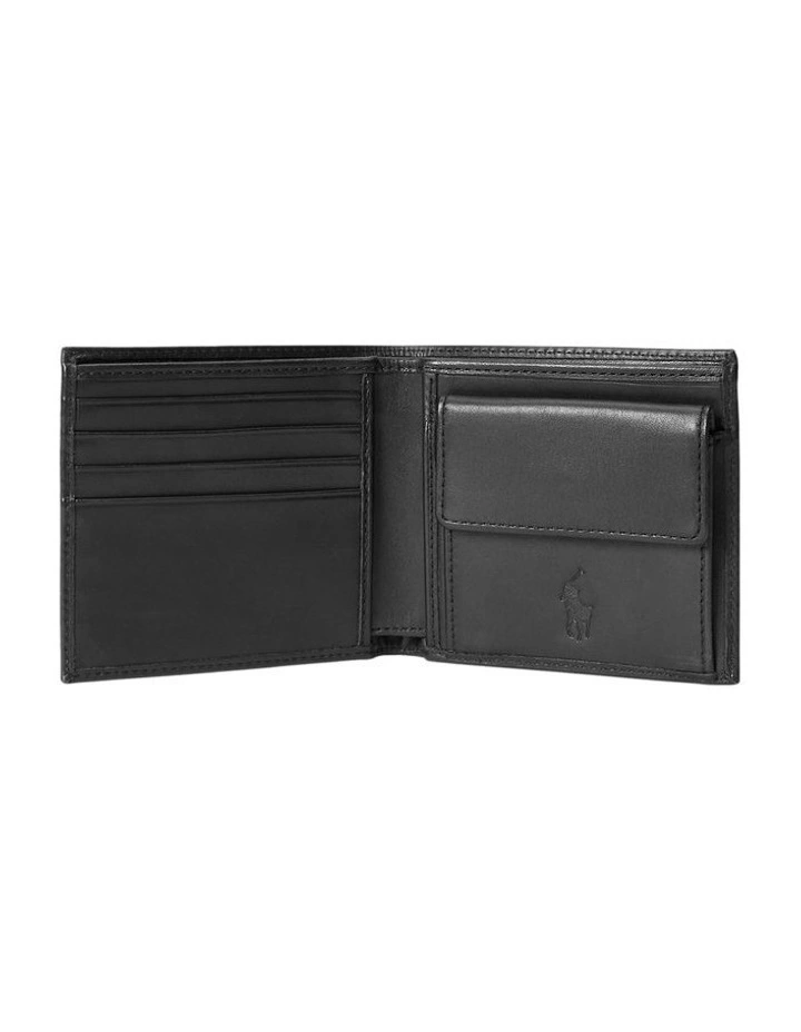 Leather Billfold Wallet in Black image 3