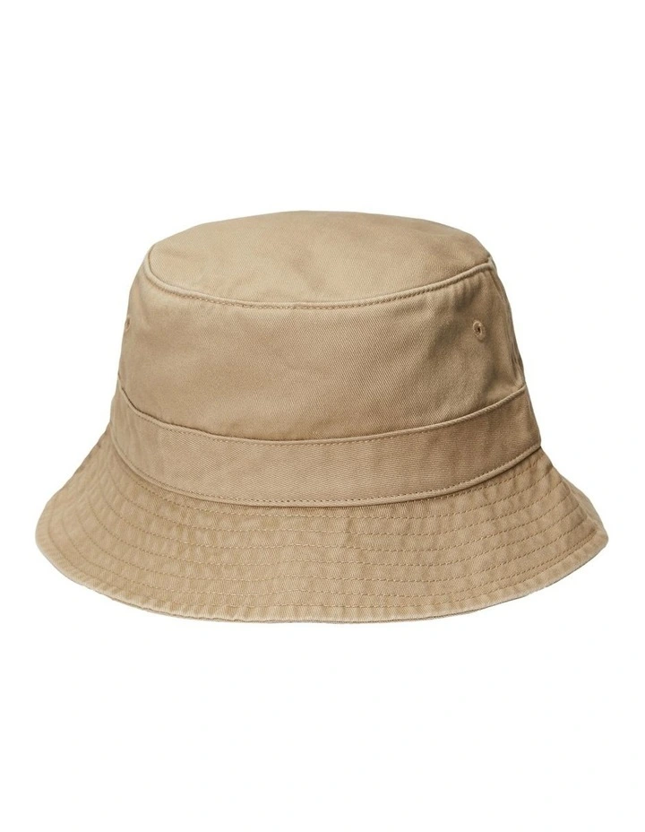Cotton Chino Bucket Hat in Beige image 2