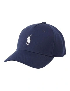 Double-Knit Jacquard Ball Cap in Navy