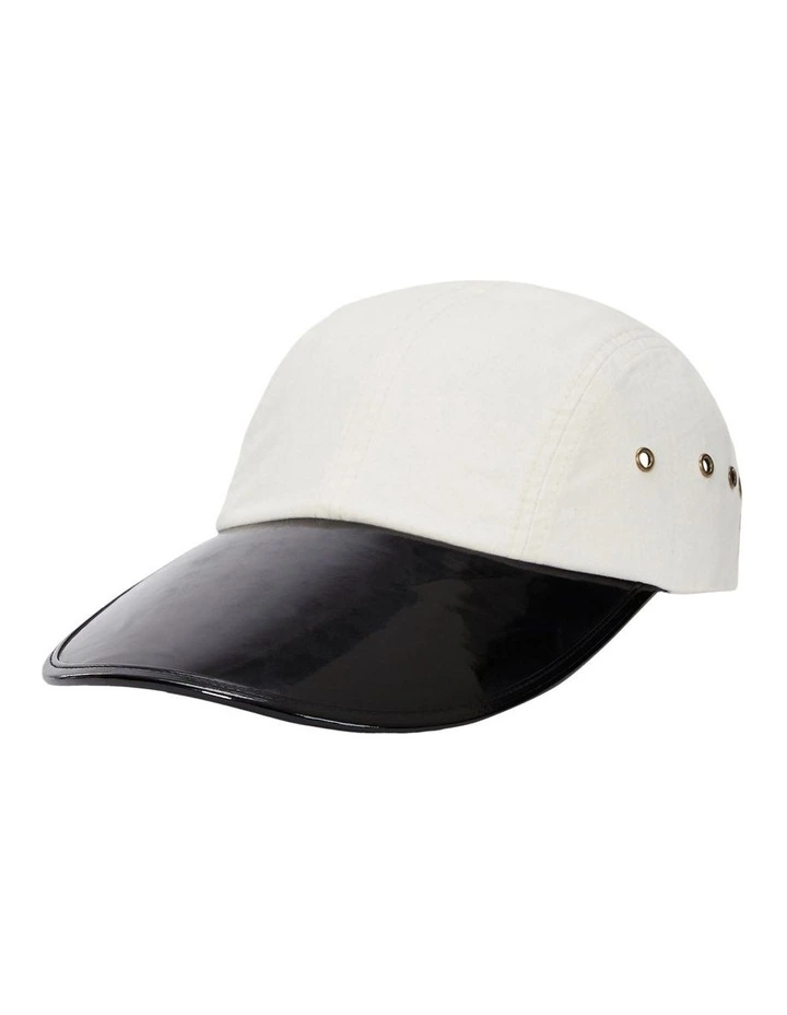 Twill Long-Bill Cap in White image 1