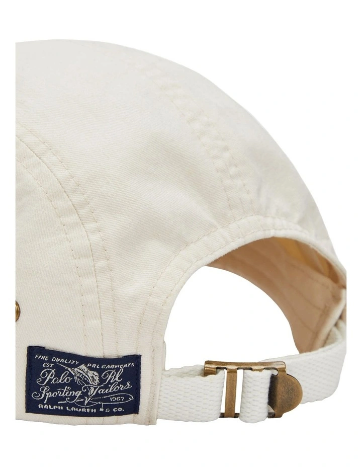 Twill Long-Bill Cap in White image 3