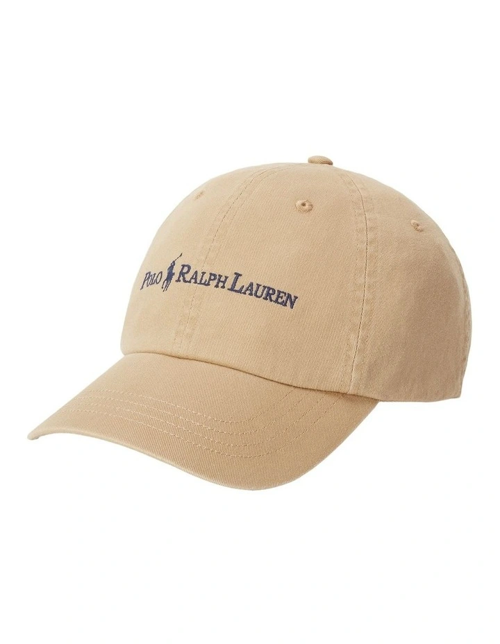 Cotton Twill Ball Cap in Beige image 1