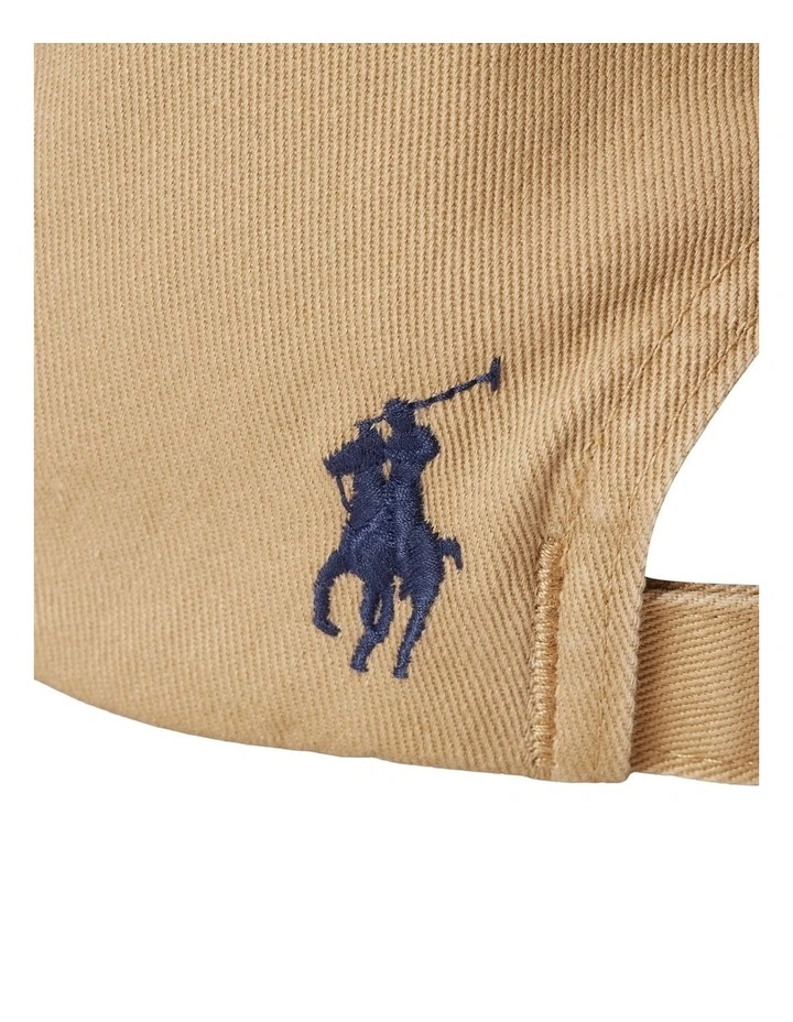 Cotton Twill Ball Cap in Beige image 4