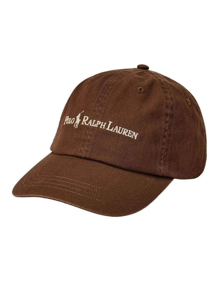 Cotton Twill Ball Cap in Brown image 1