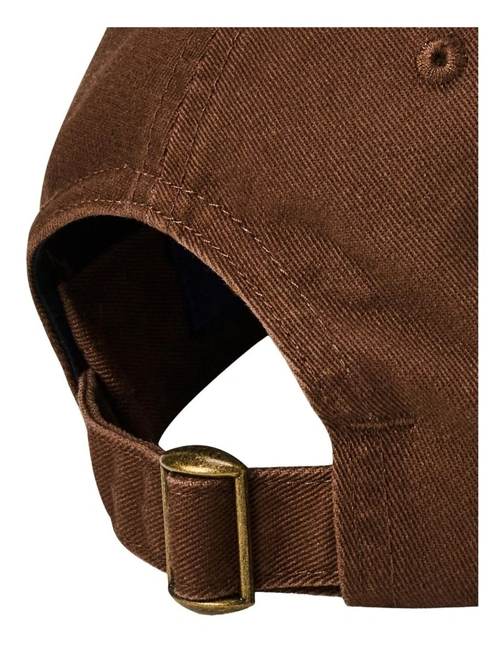 Cotton Twill Ball Cap in Brown image 3