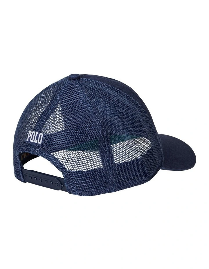 Cotton Twill Trucker Cap in Navy image 2