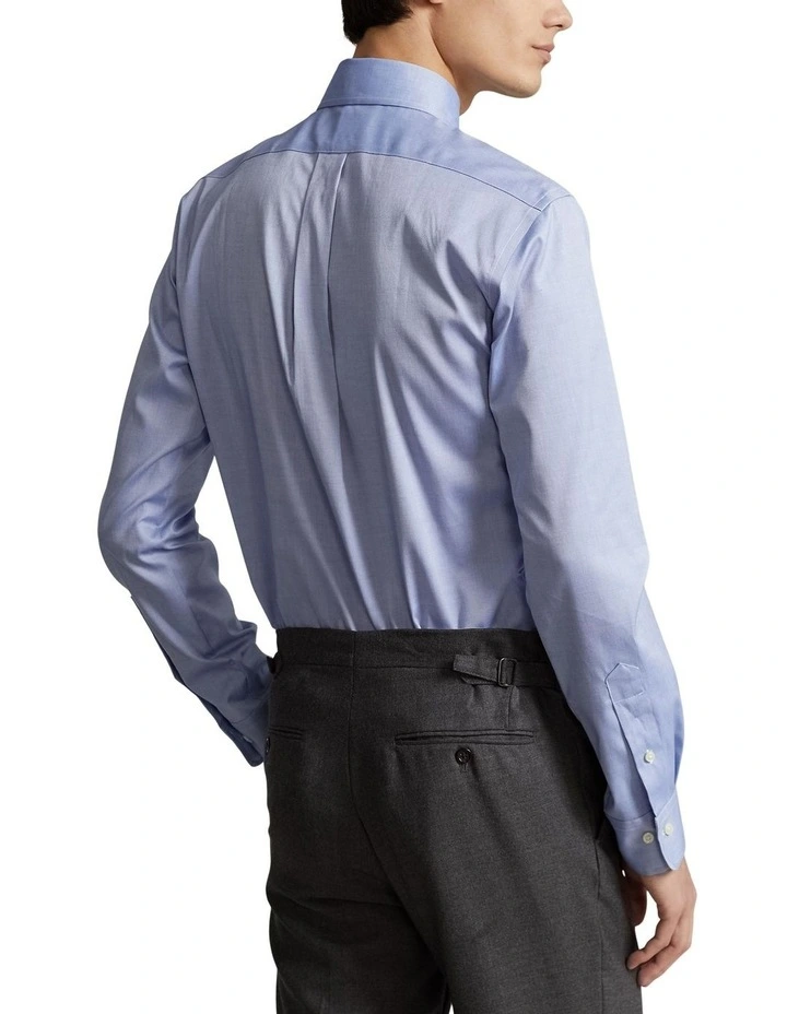 Custom Fit Oxford Shirt in Blue image 2