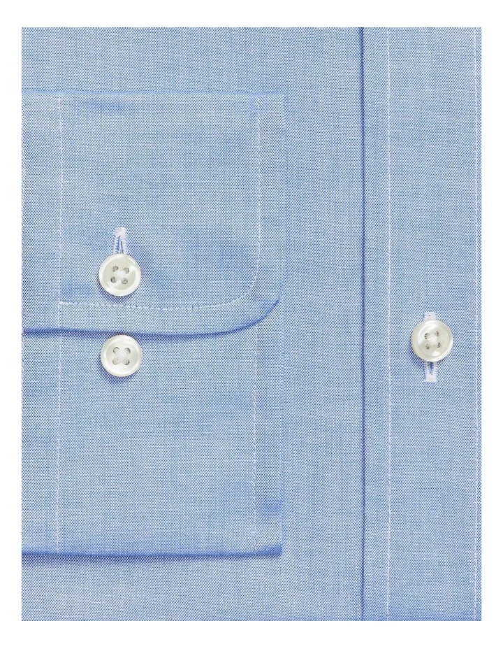 Custom Fit Oxford Shirt in Blue image 5