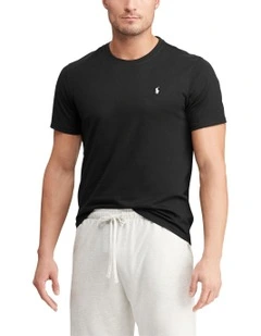 Cotton Crewneck Tee in Black