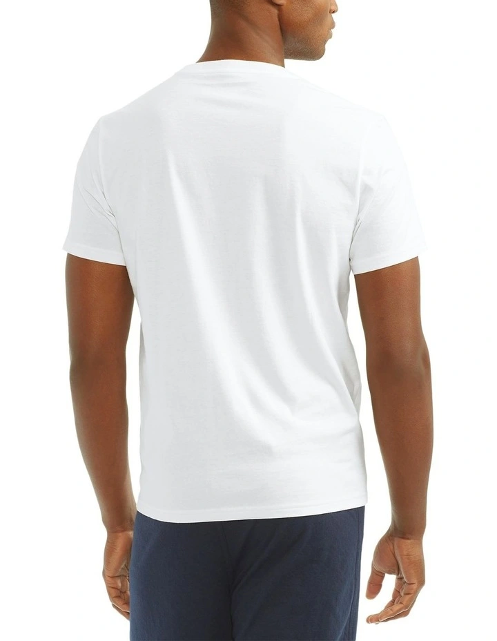 Cotton Crewneck Tee in White image 2