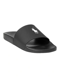 Signature Pony Slide in Black