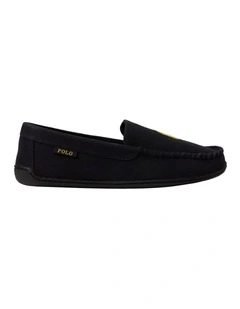 Brenan Washed Twill Loafers in Black