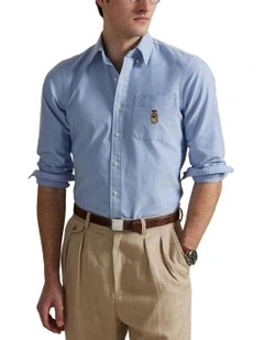 Classic Fit Polo Bear Oxford Shirt in Blue