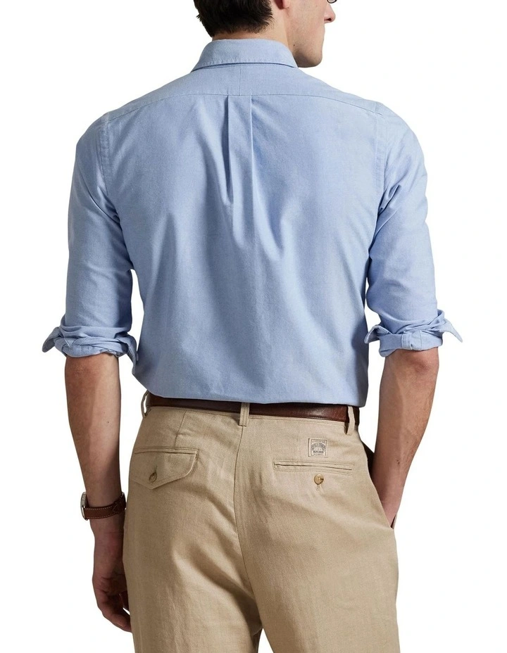 Classic Fit Polo Bear Oxford Shirt in Blue image 2