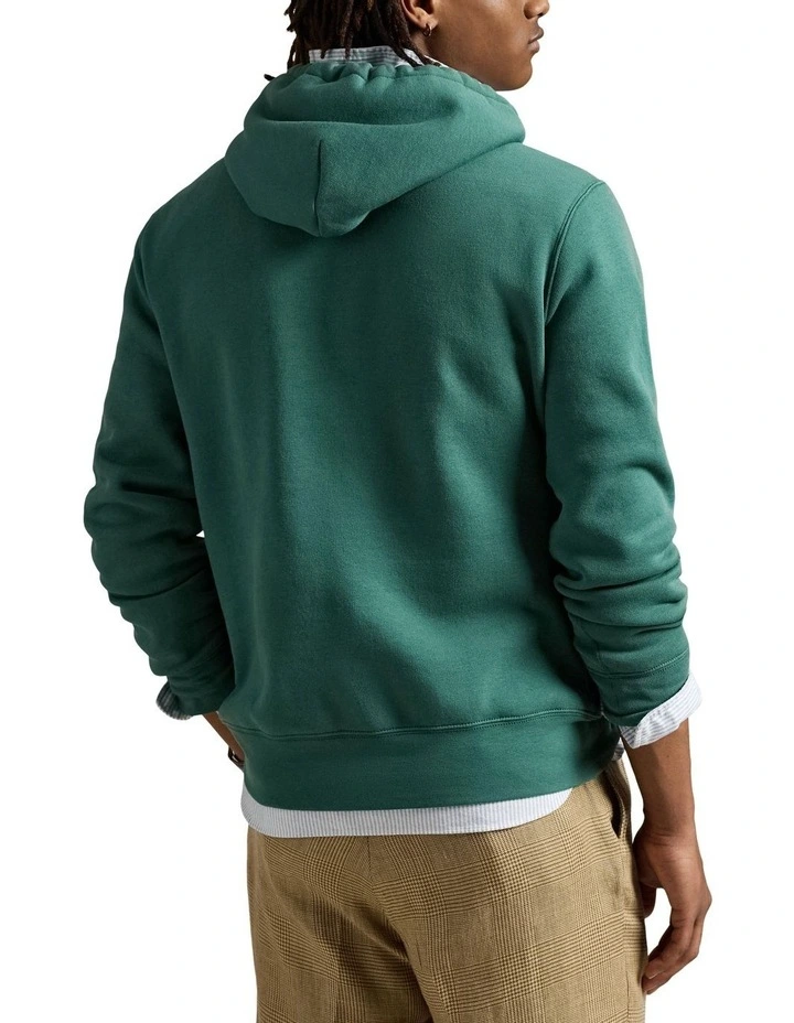 Polo Bear Fleece Hoodie in Green image 2