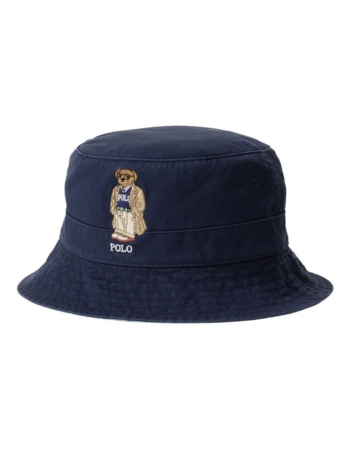 Twill Bucket Hat in Navy image 1