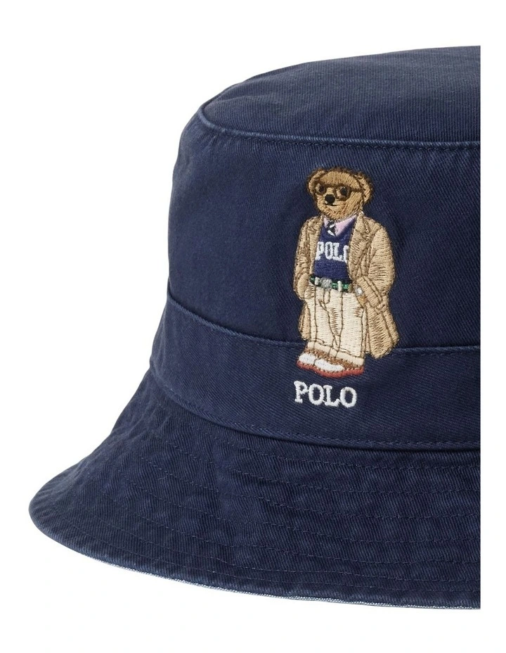 Twill Bucket Hat in Navy image 3