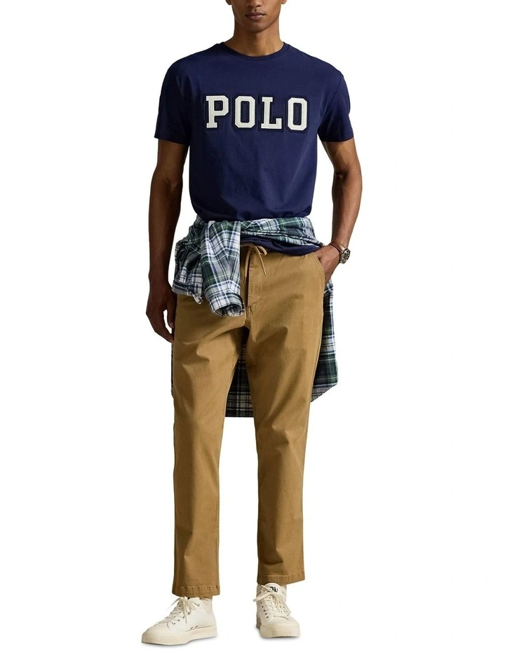 Classic Fit Logo Jersey T-shirt in Blue image 3