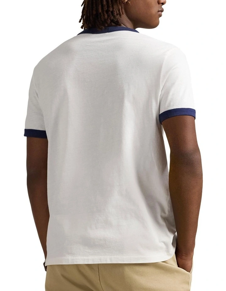 Standard Fit Slub Jersey Graphic T-shirt in White image 2