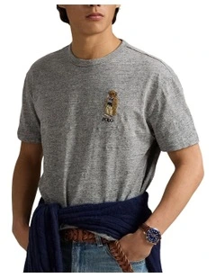 Classic Polo Bear Slub Jersey T-shirt in Grey