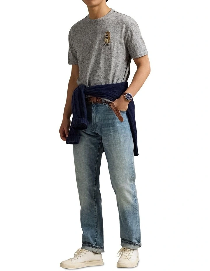 Classic Polo Bear Slub Jersey T-shirt in Grey image 3