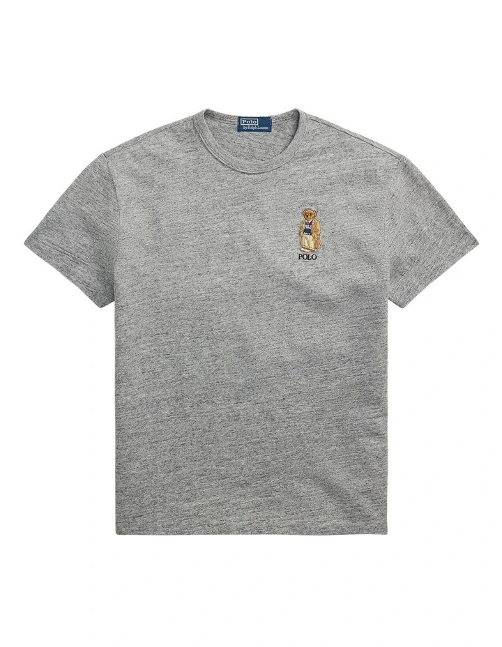 Classic Polo Bear Slub Jersey T-shirt in Grey image 4