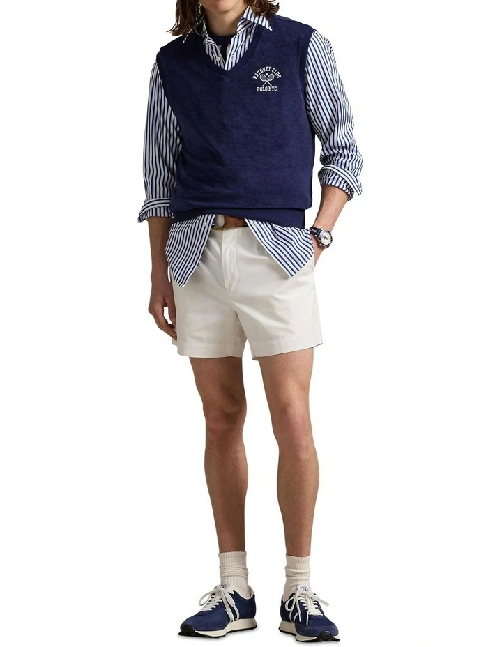 Embroidered Terry Vest in Blue image 3