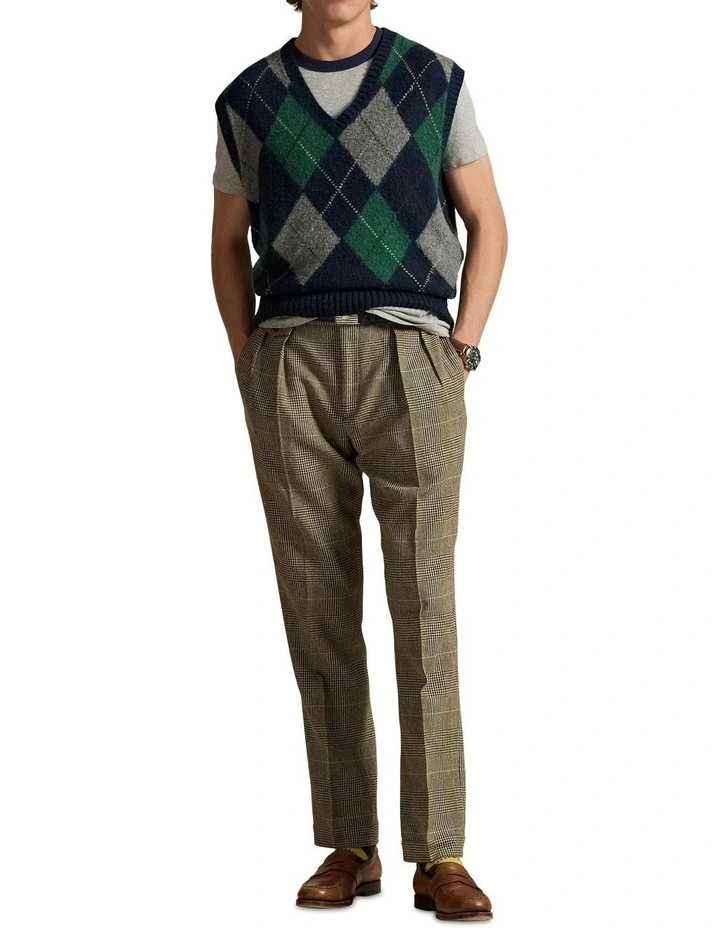 Big Fit Argyle Sweater Vest in Multi image 3