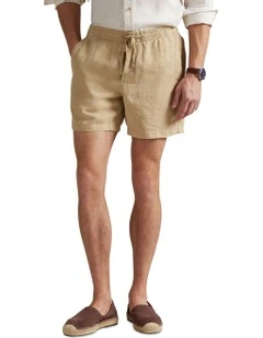 Prepster Linen Short 6-Inch in Beige