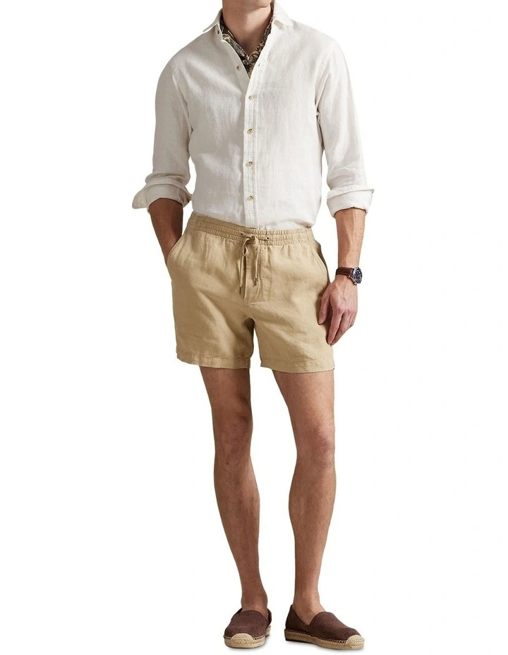 Prepster Linen Short 6-Inch in Beige image 3